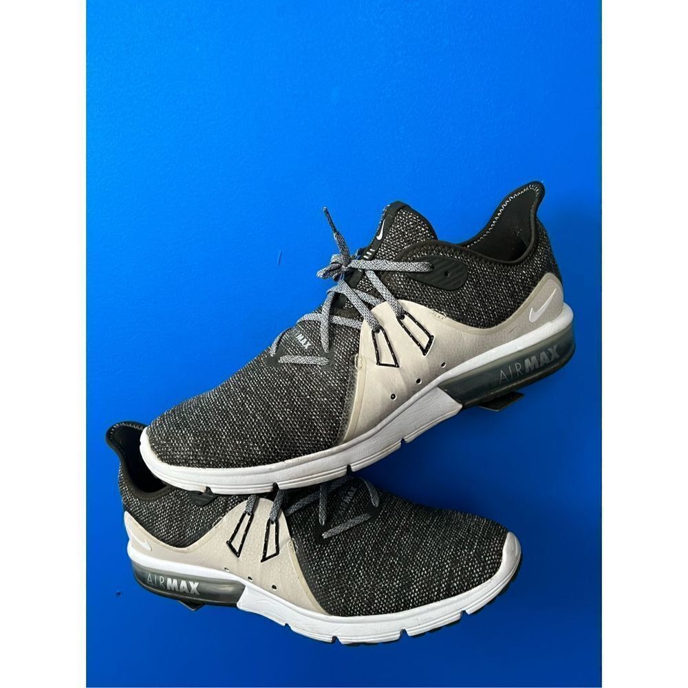 Nike Men Size 14 Sneakers Air Max Sequent 3 Summit Gray White Trainers 921694-30